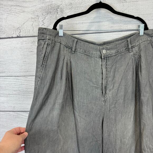 Torrid Festi Plus Size High Rise Relaxed Pleated Wide Leg Jeans Size 24 Short - Picture 2 of 10